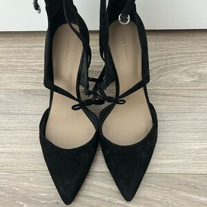 Ann Taylor Black Heels with Bows